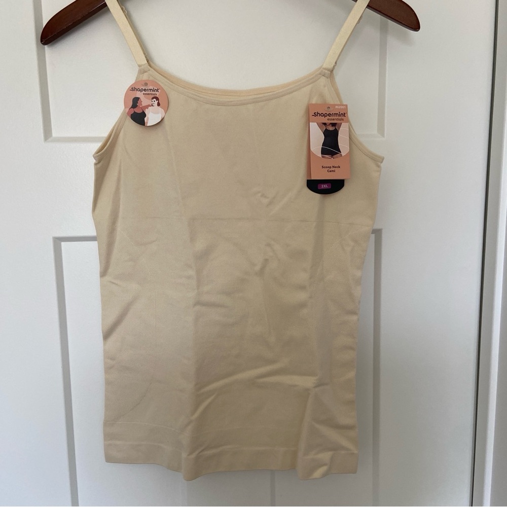 Shapermint Essentials Cream Scoop Neck Cami 2XL New NWT
